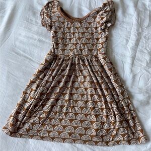 Little Sleepies Rust Rainbow 3T Play Dress